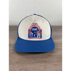 New York Giants Mitchell Ness‎ NFL Vintage Throwback Snapback Trucker Hat- EUC